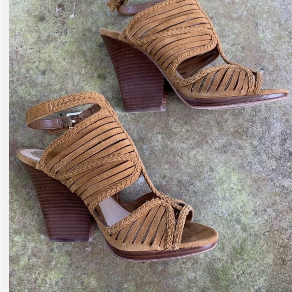 Vince camuto Strappy Copper Janil ankle heels